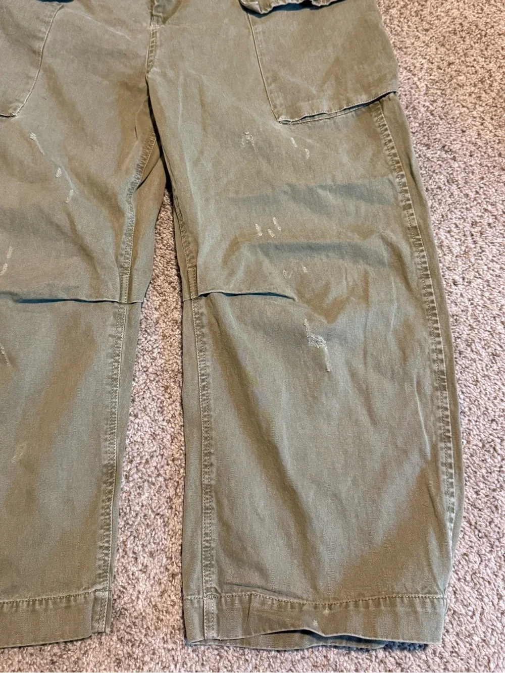 Free People Olive Green Cargo Pants